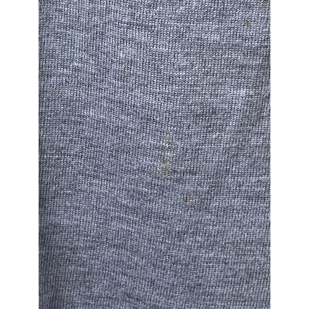 Banana Republic Gray Merino Wool 1/4‎ Zip and Button Detail Pullover Sweater L